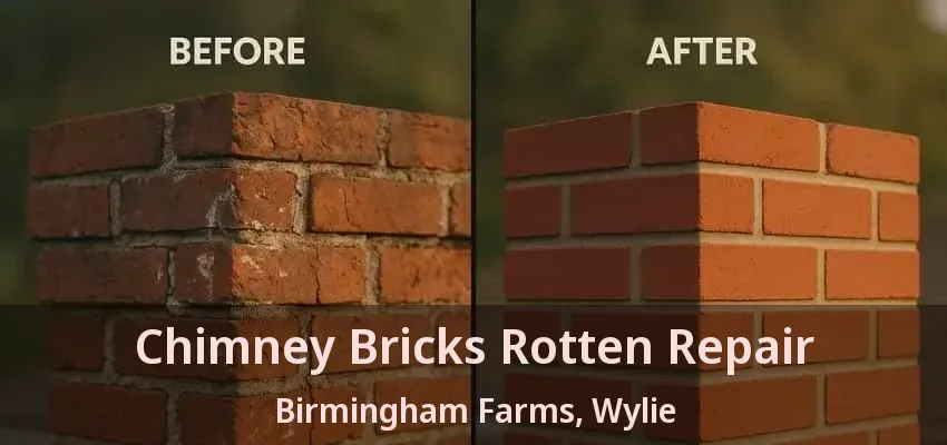 Chimney Bricks Rotten Repair Birmingham Farms, Wylie - TX