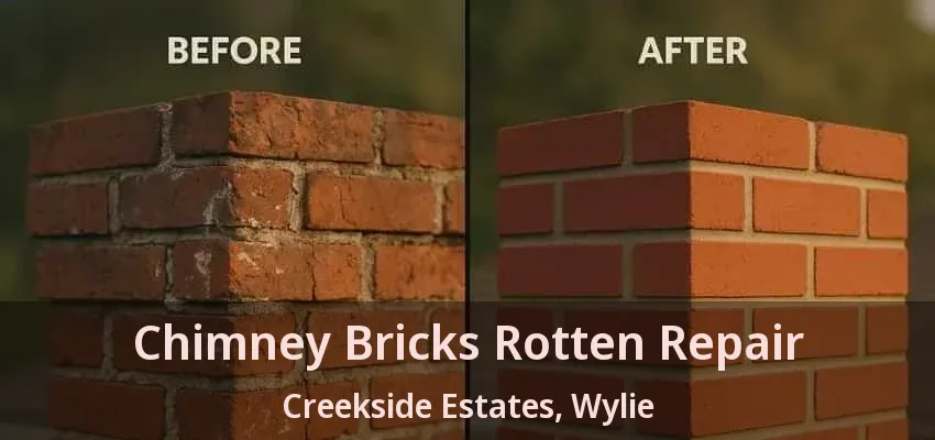 Chimney Bricks Rotten Repair Creekside Estates, Wylie - TX