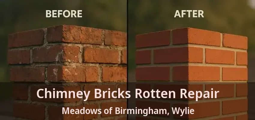 Chimney Bricks Rotten Repair Meadows of Birmingham, Wylie - TX