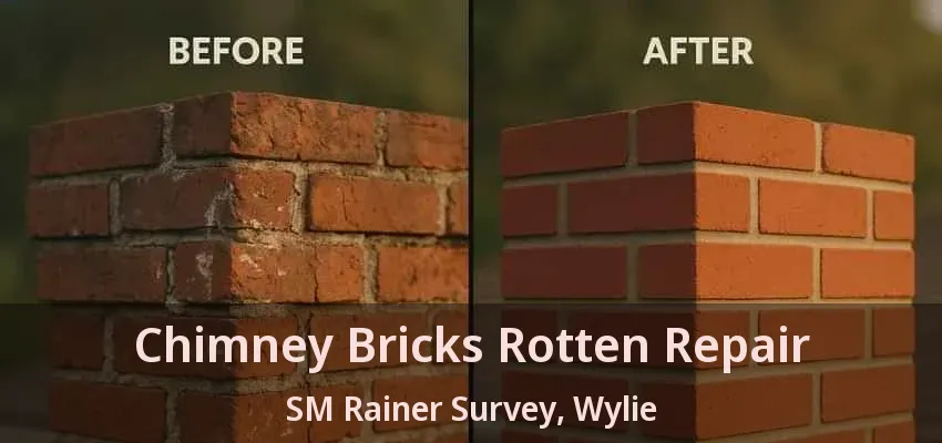 Chimney Bricks Rotten Repair SM Rainer Survey, Wylie - TX