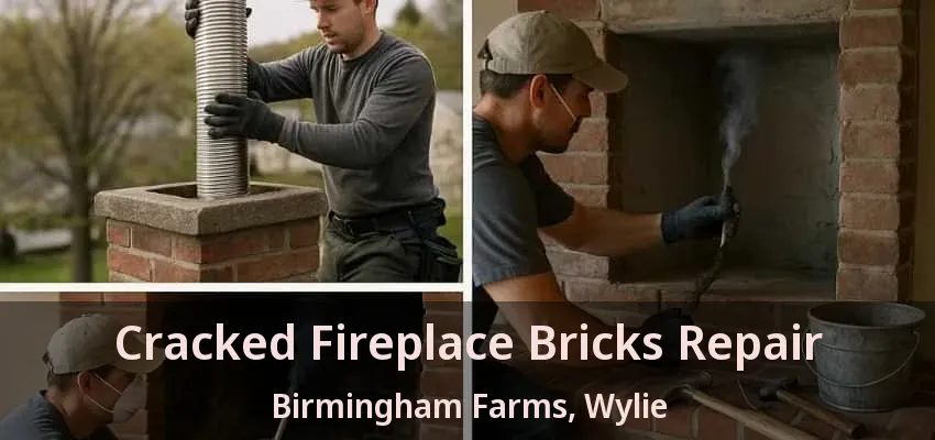Cracked Fireplace Bricks Repair Birmingham Farms, Wylie - TX