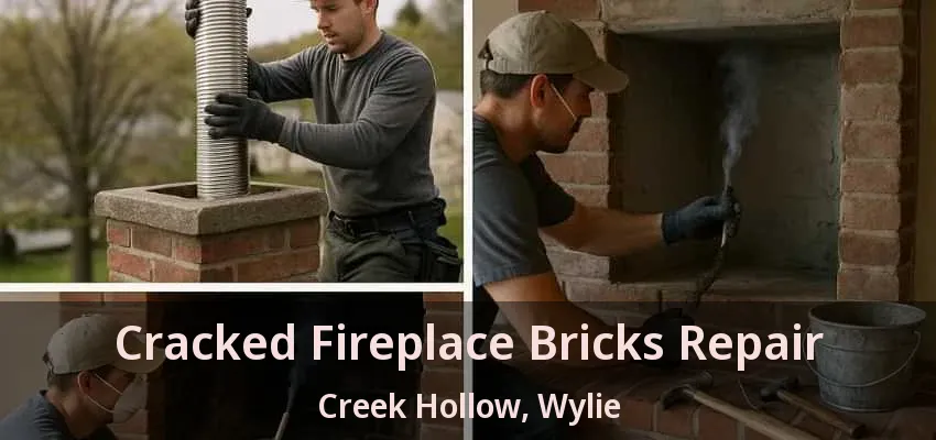 Cracked Fireplace Bricks Repair Creek Hollow, Wylie - TX