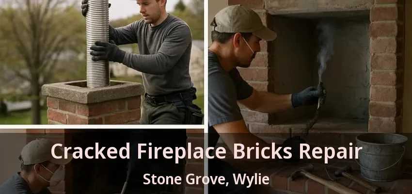 Cracked Fireplace Bricks Repair Stone Grove, Wylie - TX