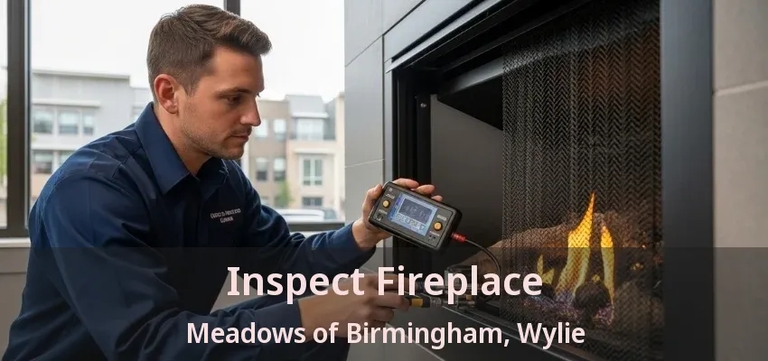 Inspect Fireplace Meadows of Birmingham, Wylie - TX
