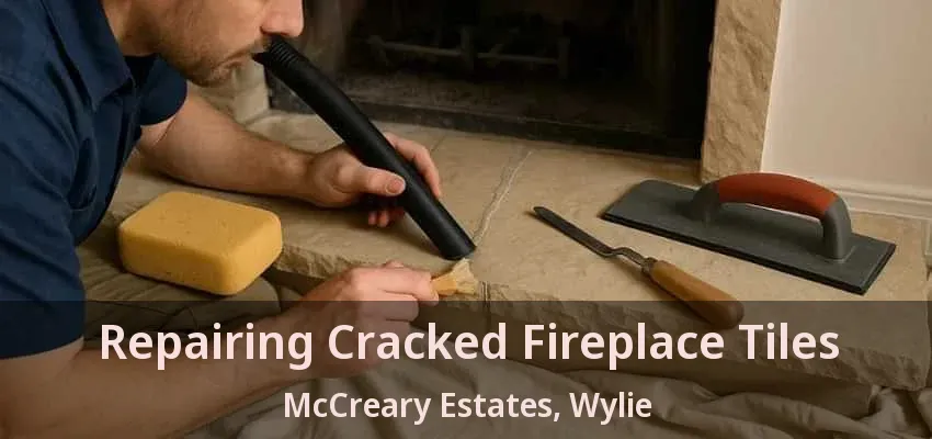 Repairing Cracked Fireplace Tiles McCreary Estates, Wylie - TX