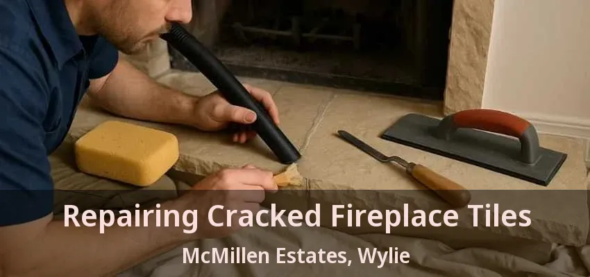 Repairing Cracked Fireplace Tiles McMillen Estates, Wylie - TX