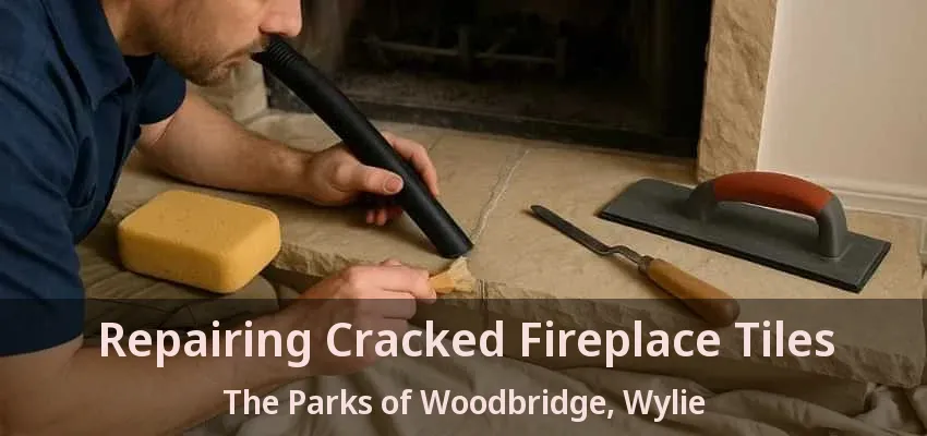 Repairing Cracked Fireplace Tiles The Parks of Woodbridge, Wylie - TX