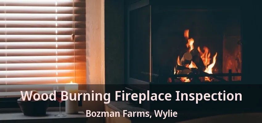 Wood Burning Fireplace Inspection Bozman Farms, Wylie - TX