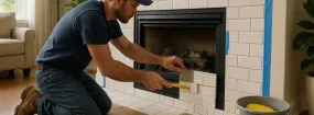 Repairing Cracked Fireplace Tiles Dominion of Pleasant Valley, Wylie
